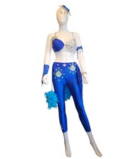 Royal Blue Freestyle Dance Costume Suit Size 14 U16 U14 Adult