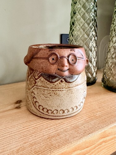Vintage studio pottery face - vintage,