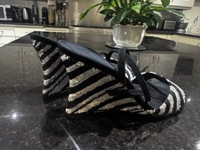 Black & White Sequin Strappy
