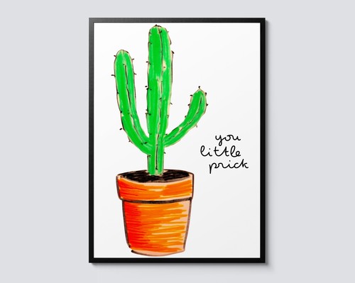Botanical cactus print modern - botanical, print,