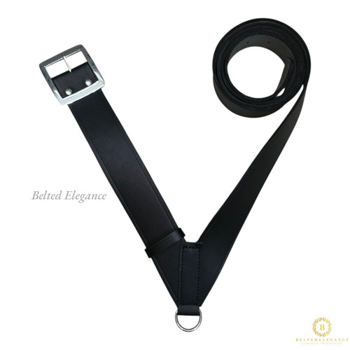 Premium black leather marching - premium,