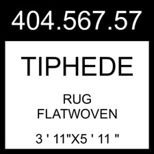 IKEA TIPHEDE Rug Flatwoven Natural/black  3 ' 11"x5 ' 11 " 404.567.57