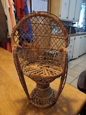 Mini Wicker Peacock Chair