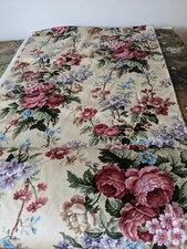 9m X 120cm Vintage Cabbage Rose Woburn an Osprey Screen Print Fabric Material 
