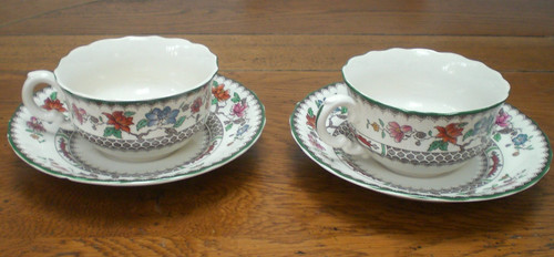 Two spode chinese rose - two,