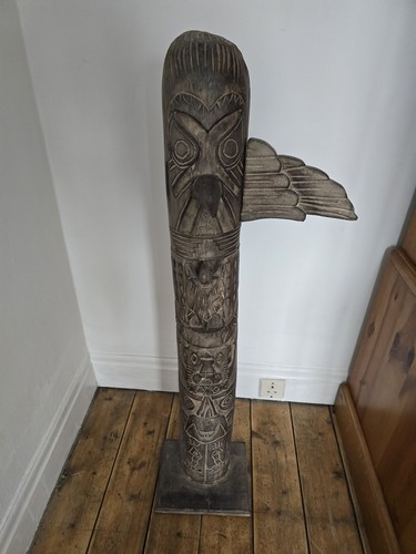 Large vintage carved wooden - large,