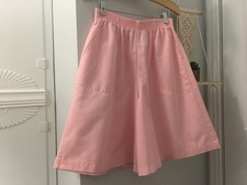 Vintage Light Pink Culottes Shorts 80s 1980's Vintage Ladies Womens Clothing 