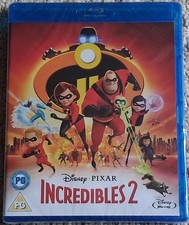INCREDIBLES 2 BLU-RAY NEW &