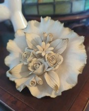 capodimonte porcelain bisque pottery bisque flower ornament