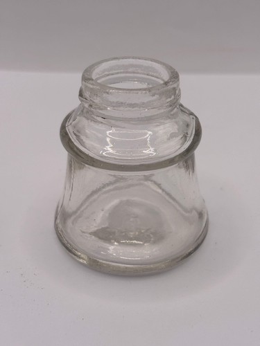 Old clear glass - inkwell,, ink