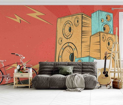 Music audio note pattern - 3d,