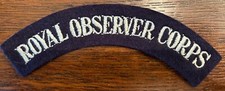 UK ROYAL OBSERVER CORPS CLOTH