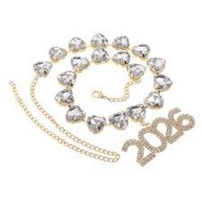  Rhinestone Number Necklace