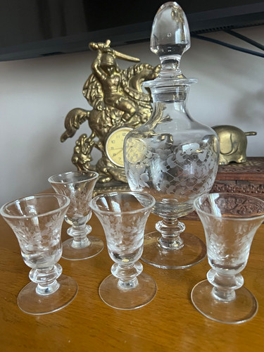 Vintage clear floral - clear,