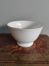 Vintage Colclough Bone China Sugar Dish White Ceramic Bowl Gold Rim Plain Simple