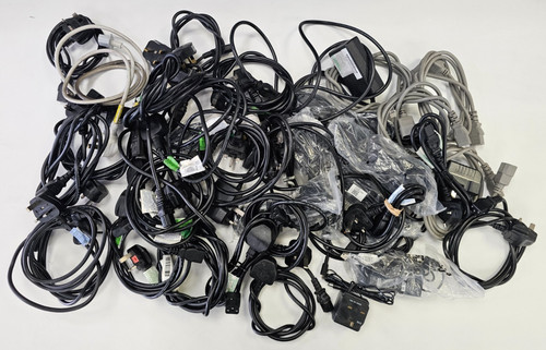 Job lot assorted power cables - power,