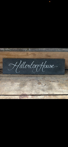 Slate house name sign - name, unique