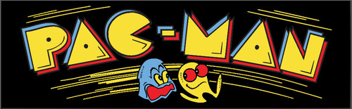 Pacman arcade marquee panel