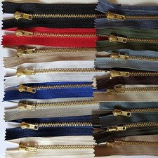 Brass Trouser Jeans Zip Zipper - Closed End - 16 Colours, 8 to 20cm NO.4