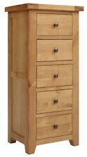 Devon Oak 5 Drawer Tall Chest