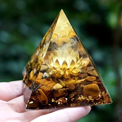 Tiger eye crystal - crystal, lotus