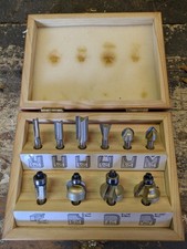 Piranha Router Cutters 10 Piece Set Used But Perfect Condition 