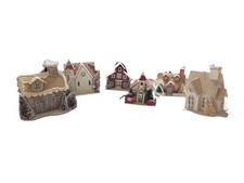 Lot of 6 Putz Houses Mix of