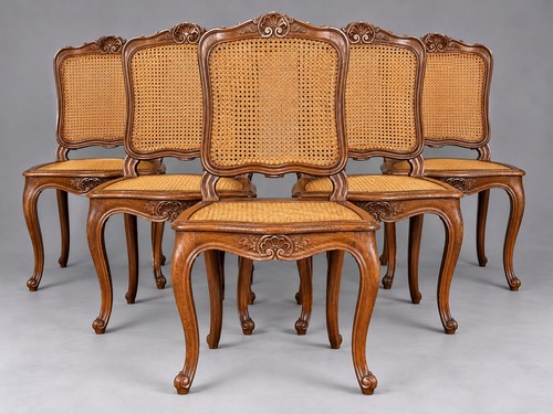 French cane dining - french, chairs