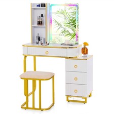 COSTWAY RGB Vanity Table Set