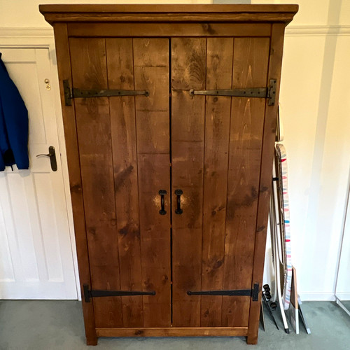 Freestanding wooden wardrobe - wooden,