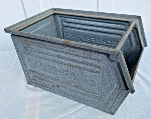 Vintage metal parts storage