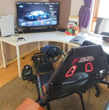 FULL CAR SIMULATOR SET UP LOGITECH G29 STEERING WHEEL PEDALS SHIFTER & GT CHAIR 