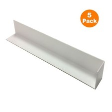 5 x UPVC Plastic Fascia Board Corner Joints White 300mm Square Edge Profile