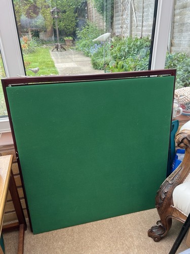 Folding card table green - card,