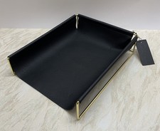 PU Leather Collection Letter Tray Document Desk Organiser Office