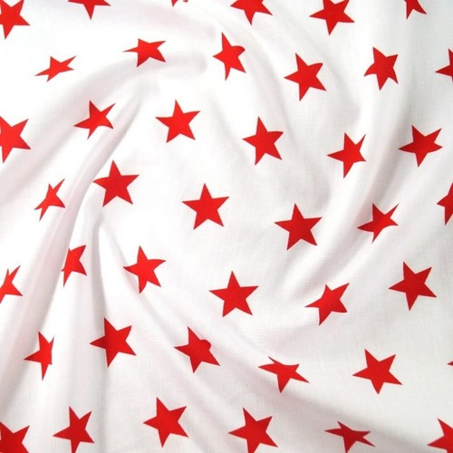 Red star polycotton - star,