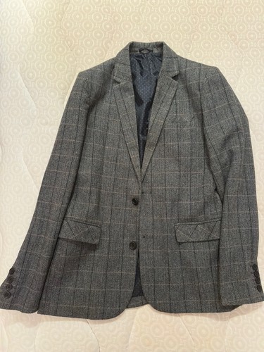 Grey herringbone style casual - herringbone,