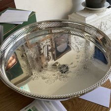 Round Vintage Silver Plated