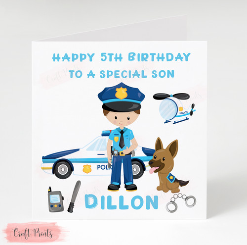 Personalised police boy - personalised,