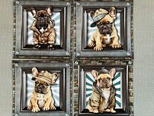 4 x  French Bulldog Card