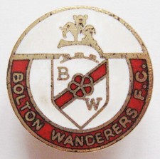 BOLTON WANDERERS - Excellent Vintage Enamel Football Pin Badge