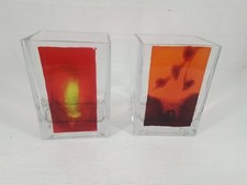 Glass Vase X 2 Small Oblong