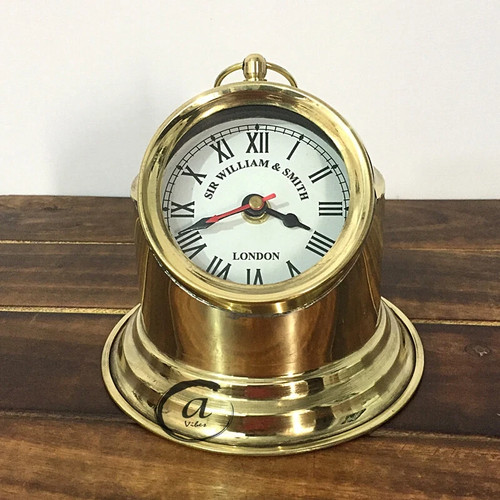 Brass hourglass clock - brass,
