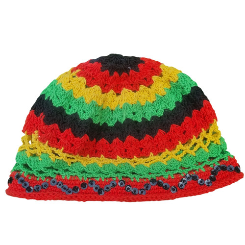 Handmade crochet rasta beanie - handmade,