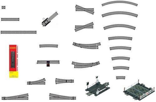 Hornby gauge railway track - oo,