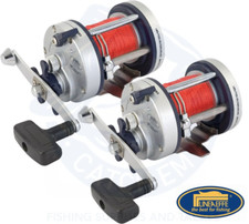 2 x Multiplier Sea Reels Boat Fishing Trolling with Line Lineaeffe GTB 300