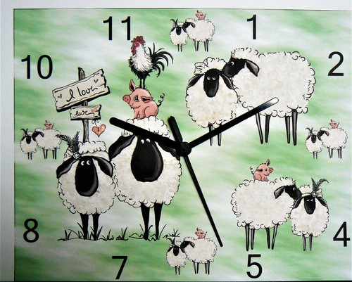 Sheep ewe lamb wall hanging - ewe,