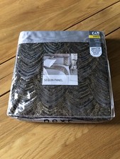 NEXT sequin Panel Single Duvet Set Pewter Brand New