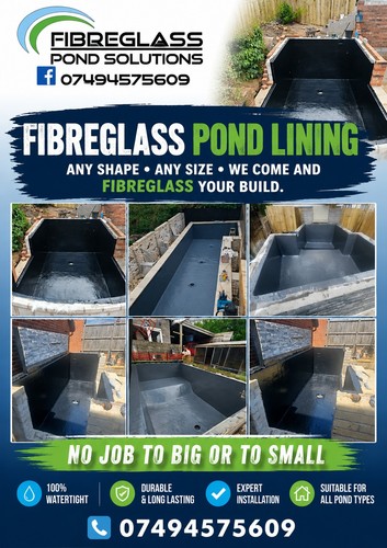 Fibreglass pond lining - pond,