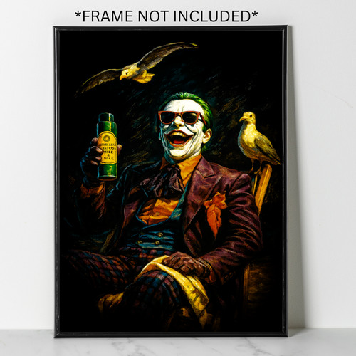 Joker print batman villain - a4,